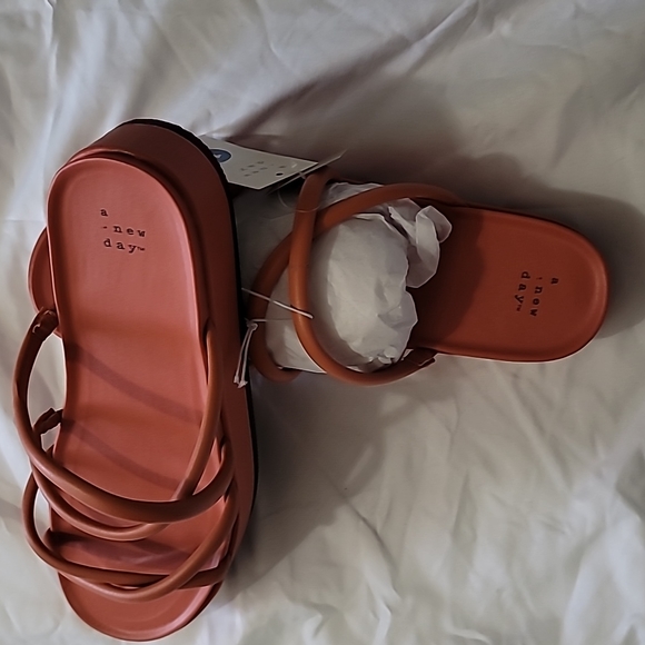 A New Day Apricot Orange Dory Sandal - Picture 2 of 3